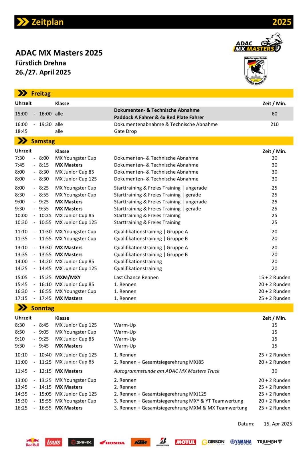 Adac Gt Masters Zeitplan